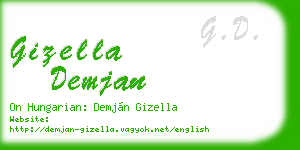 gizella demjan business card